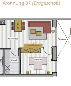 Ferienwohnung 07 am Dümmer See - Grundriss