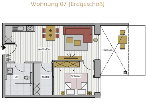 Ferienwohnung 07 am Dümmer See - Grundriss
